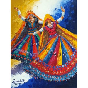 Bandah Ali, 18 x 24 Inch, Acrylic on Canvas, Figurative-Painting, AC-BNA-117